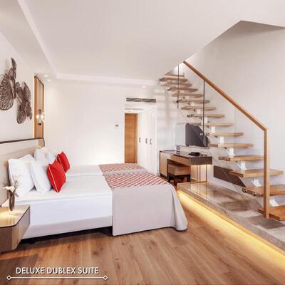 Akka Antedon Hotel - Premium Ultra All Inclusive - Quadruple Room with Sea View