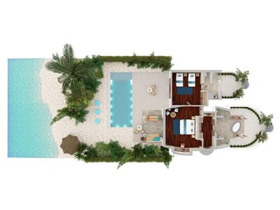 Anantara Dhigu Maldives Resort - Two Bedroom Family Beach Pool Villa
