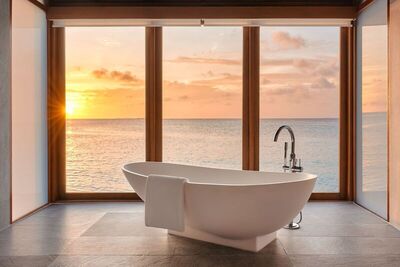 Anantara Dhigu Maldives Resort - Sunset Over Water Pool Villa