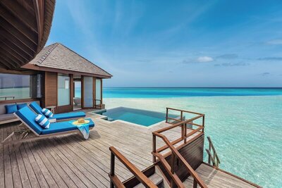Anantara Dhigu Maldives Resort - Sunset Over Water Pool Villa