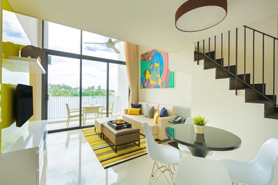 Cassia Phuket by Banyan Group - 2 Bedroom Loft With Water (A Double Bed In First Bedroom, A Single Bed In Second Bedroom) - Lagoon View