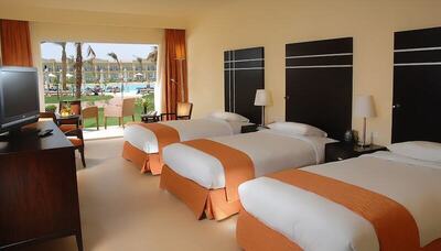 DoubleTree by Hilton Sharm El Sheikh - Sharks Bay Resort - Deluxe Room, Triple Bed, Pool View, Mountainside