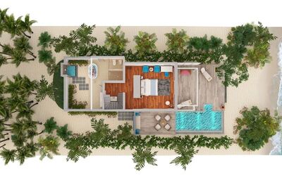 NH Maldives Kuda Rah Resort - Two Bedroom Duplex Beach Villa With Private Pool