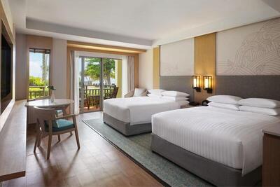 Phuket Marriott Resort & Spa, Merlin Beach - Larger Guest Room, 2 Doubles, Ocean View, Beach Front Access, Terrace
