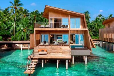 The St. Regis Maldives Vommuli Resort - 2 Bedroom Sunset Overwater Villa with Pool, Villa, Oceanside, Private pool